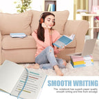 EMOMAS Lined Journal Notebook, 6Pack Hardcover Notebook for Men & Women – Journals for Writing, Work, School, Home & Daily Notes, 160 Pages – Medium A5, 5.7"x8", 100 gsm Thick Paper (Sky Blue)
