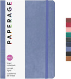 PAPERAGE Softcover Lined Journal Notebook (Periwinkle), 160 Pages, Medium College Ruled Notebook, 5.6 inches x 7.9 inches - 100 GSM Premium Paper, Soft Vegan Leather Journal for Home, Work & School