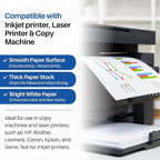 TerraSlate Waterproof Paper - Hydronote 54lb, 8.5” x 11” (250 Sheets) | Weatherproof Copy Paper for Holiday Printing, New Year Menus, and Durable Christmas Crafts