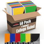 Trail maker Bulk Notebooks (50 Pack), One Subject Notebooks Wide Ruled, 70 Sheets,Spiral Bulk Notebooks for Kids, School Supplies, Journaling, Note Taking, Students, and Work