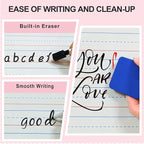 Dry Erase Boards 6 Pack, Double Sided Small Whiteboards with Lines for Kids, Students, Teacher & Classroom Pack, 9"x12" Mini Individual White Boards Lined for Writing Math English Practice