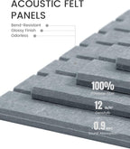 Large Felt Bulletin Board 36"x24" Cork Board Alternative - 6 Pack with 40 Safe Removable Adhesive Tabs, Cork Boards for Walls Cork Board for Home Office Classroom Pin Board-Blue Gray
