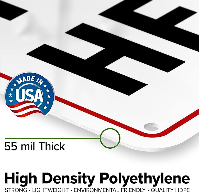 Custom Arrow,Custom Directional Sign, Arrow Down Sign, 7x10 Inches, 55 mil thick HDPE (high density polyethylene) Made in USA by My Sign Center