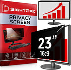 SightPro 23 Inch 16:9 Computer Privacy Screen Filter for Monitor - Privacy Shield and Anti-Glare Protector