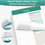 GOLDPEI To Do List Notepad - Daily Planner Notepad Undated 52 Sheets Tear Off, 6.5" x 9.8" Planning Pad Checklist Productivity Note Pad for Work and Personal Organized (4 Pack)