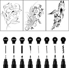 Brusarth Calligraphy Pens,8 Size Calligraphy Pens for Writing,Brush Pens Calligraphy Set for Beginners, Hand Lettering Pens