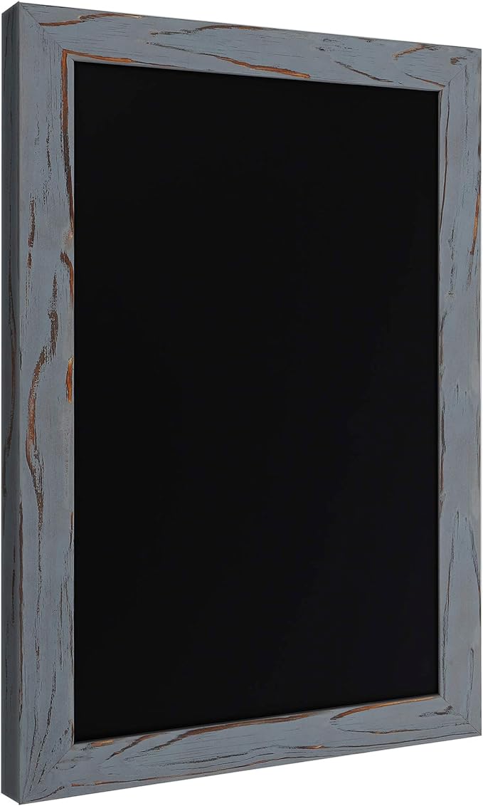 HBCY Creations Rustic Grey Magnetic Wall Chalkboard, Small Size 11" x 17", Framed Decorative Chalkboard - Great for Kitchen Decor, Weddings, Restaurant Menus and More! … (11" x 17")…