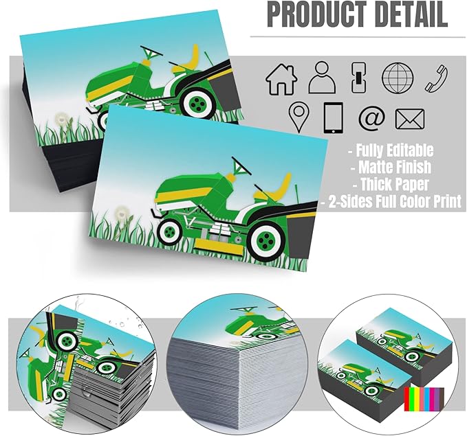 Custom Business Cards Double-Sided Personalized Stationery | Professional 300GSM Matte Paper for Small Business | 3.5x2 Inch