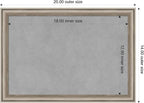 Amanti Art Silver Framed Magnetic Board 14x20 Small Vision Board for use with Magnets, 100% Metal Sheet to Display Items as Office Decor or for Home Organization in mudroom, Kitchen or Kids Room
