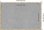 Amanti Art Silver Framed Magnetic Board 17x25 Medium Vision Board for use with Magnets, 100% Metal Sheet to Display Items as Office Decor or for Home Organization in mudroom, Kitchen or Kids Room