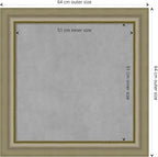Amanti Art Silver Framed Magnetic Board 25x25 Medium Vision Board for use with Magnets, 100% Metal Sheet to Display Items as Office Decor or for Home Organization in mudroom, Kitchen or Kids Room