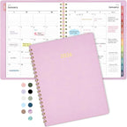 Forvencer 2026 Planner Weekly and Monthly, Jan 2026 -Dec 2026, Vegan Leather Cover Calendar Planner, 8.5" x 11" Agenda with Color Tabs, Inner Pocket, Spiral, 2026 Planner for Office School Supplies