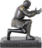 Amoysanli Executive Knight Pen Holder Decorative Resin Pen Holders For Desk Organizer Cool Ornament Gift For Office and Home (Iron)