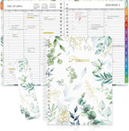 SUNEE 2026 Appointment Book, 2026 Hourly Planner 6.4"x8.3", Hourly, Weekly & Monthly Planner - from January 2026 - December 2026, Flexible Cover, Note Page, Pocket, Bookmark, Leaves