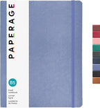 PAPERAGE Softcover Lined Journal Notebook (Periwinkle), 176 Pages, Large B5 College Ruled Notebook, 7.5 inches x 9.8 inches - 100 GSM Premium Paper, Soft Vegan Leather Journal for Home, Work & School