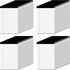 Nichela 5" x 8" Note Pads 48 Pack of Legal Pads 30 Sheets Notepad College Ruled Small Writing Pads Perforated Pages Paper Pads 80GSM Heavyweight Paper Note Pads for Home, Office, or School