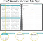 2026-2027 Planner - 18 Months Weekly & Monthly Planner from January 2026 - June 2027, Spiral Planners 2026-2027 with Elastic Closure, Inner Pocket, Medium 8.5" x 11", Black