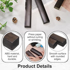 uxcell 1 Pair Calligraphy Paper Weights, 4.3" Wooden Paperweight Desk Accessory for Home Office Calligraphy Practice Drawing Writing, Gift for Writers Professionals, Brown