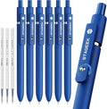 STAGEEK Blue Gel Pens, 6Pcs Quick Dry Blue Ink Pens with 3 Extra Refills, Fine Point Retractable Smooth Writing Pens for Journaling, Office, Note Taking, School Supplies, Nurse Aesthetic(Blue)