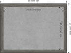 Amanti Art Grey Framed Magnetic Board 23x31 Medium Vision Board for use with Magnets, 100% Metal Sheet to Display Items as Office Decor or for Home Organization in mudroom, Kitchen or Kids Room