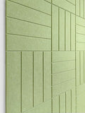 DECORITA Felt Bulletin Board Tiles | Modern Cork Board Alternative | Large Cork Boards for Walls | Aesthetic Felt Wall Panels for Office & Home Decor | Pinboard & Photo Board (12-Pack) | Spring Green