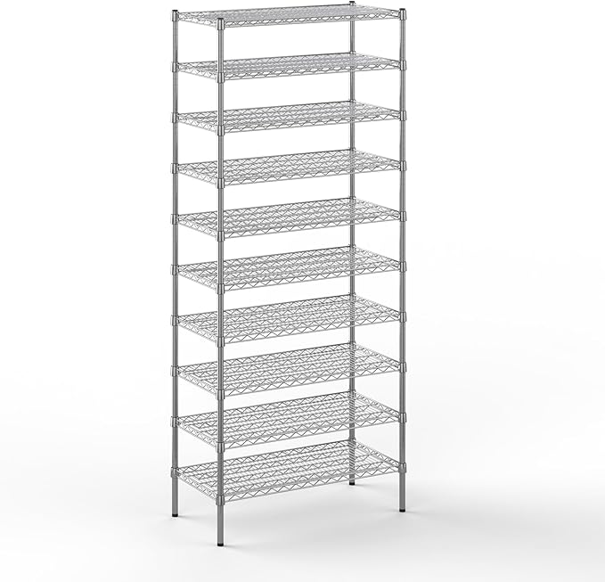 Regal Altair 18" Deep x 36" Wide x 86" Height Wire Shelving Kit | 10-Tier | NSF Commercial Storage Rack Unit