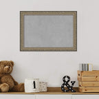 Amanti Art Silver Framed Magnetic Board 14x20 Small Vision Board for use with Magnets, 100% Metal Sheet to Display Items as Office Decor or for Home Organization in mudroom, Kitchen or Kids Room