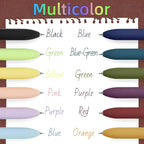 UIXJODO Colored Pens, 12 Pcs Colorful Pens Fine Point Smooth Writing Pen, 0.5mm Colored Ink Gel Pen for Journaling Note Taking, School Supplies Gifts for Women (12 Pcs Gold Vibrant and Vintage)