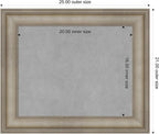 Amanti Art Silver Framed Magnetic Board 21x25 Small Vision Board for use with Magnets, 100% Metal Sheet to Display Items as Office Decor or for Home Organization in mudroom, Kitchen or Kids Room