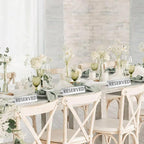 Aemygo 24 Pcs Metal Reserved Table Signs, Silver Table Top Reserved Sign for Restaurants, Double Sided Tent Guest Reservation Table Seat Sign for Wedding, Party, Ceremony, Events(5.91" x 3.15")