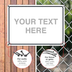 Custom Sign, Personalized Metal Signs, Customize for Office, Business, Home, Workplace, Airbnb, Delivery Signs, 10x14 Inches, Rust Free .040 Aluminum, Fade Resistant, Made in USA by Sigo Signs