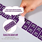 500pcs 2026 Year Stickers, 5x2.5cm/1.97x0.98in 26 Year Colored Self-Adhesive Chart Stickers File Folder Labels for Office Supplies (Night Purple)