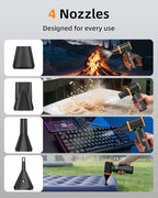 [Upgraded] Compressed Air Duster, 180000RPM High-Velocity Electric Air Duster with Stepless Speed Control, Rechargeable Portable Cordless Air Blower for Home, Car, Computer, and Keyboard Cleaning