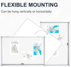 BEST BOARD Lockable Magnetic Enclosed 36x24 inches Dry-Erase whiteboard, Tamper-Resistant Wall-Mounted Display whiteboard, Aluminum-Framed Window whiteboard (White)