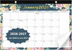 2026 Desk Calendar, 18 Monthly Calendar Runs from January 2026 to June 2027, Large 17" x 12" Desktop/Wall Calendars Easy Scheduling & Notes, Ideal for School, Home and Office - Vintage Floral