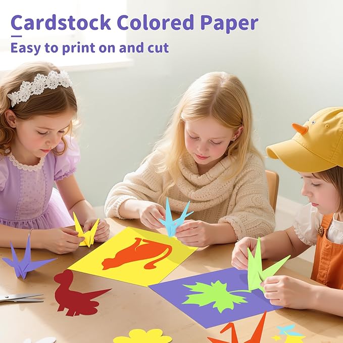 120 Sheets 8.5" X 11" Colored Cardstock, 12 Assorted Colors Construction Paper Valentine's Day Card Stock Printer Paper for Printing, Card Making, DIY Crafts,School Supplies,Party Decorations