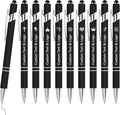 WYPAS Bulk Custom Pens - Personalized with Name, Engraved Text/Logo - Stylus Tip, Black Ink - Options for Corporate Gatherings, Events & Promotions (Black)