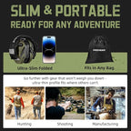 PROHEAR 022 Upgraded Electronic Shooting Earmuffs with Gel Cooling Ear Cushions - 29dB SNR Noise Reduction for Hunting & Gun Range, 5X Sound Amplification, 4 Omnidirectional Mics, HD Speakers,Green