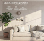 G Gamit Large Felt Wall Tiles Bulletin Board,Large Cork Board Alternative with 30 Pushpins,8-Pack Felt Pin Board with 56 Safe Removable Adhesive Tabs for Home Office School (Oatmeal)