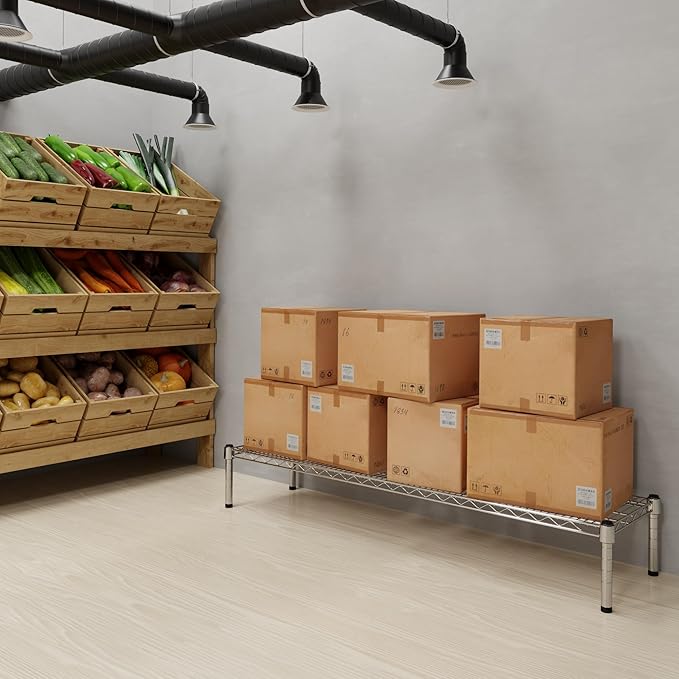 Regal Altair 14" Deep x 54" Wide x 8" Height 1-Tier Wire Shelving Kit | NSF Commercial Storage Rack Unit