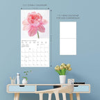 Graphique 2026 Fleurs Wall Calendar | 12” x 12” | Thick Paper | Home & Office Organizer | Large Monthly Grid | 3 Languages & Marked Holidays | 4 Month Preview Page for 2027