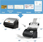 Plustek PS186 Desktop Document Scanner, with 50-Pages Auto Document Feeder (ADF). for Windows 7/8 / 10/11 (Intel/AMD only)
