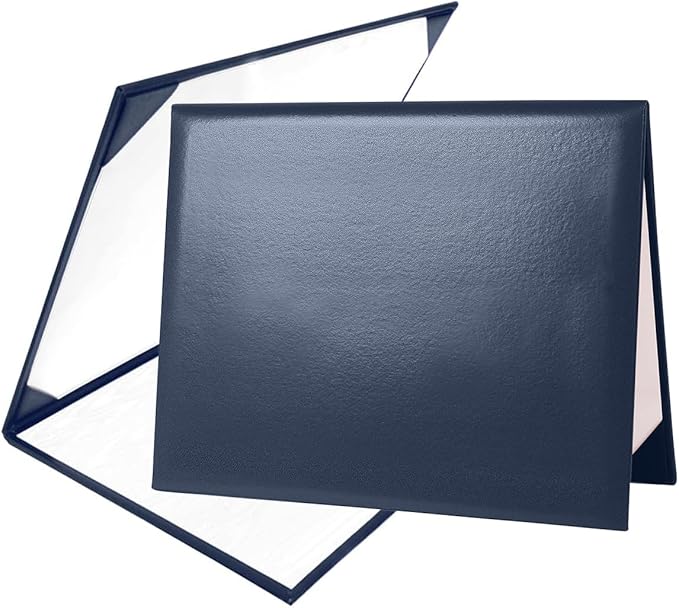 Diploma Cover 8.5” x11” Diploma Holder of Graduation Leatherette Padded Certificate（Tent Style),5-Pack