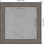Amanti Art Grey Framed Magnetic Board 25x25 Medium Vision Board for use with Magnets, 100% Metal Sheet to Display Items as Office Decor or for Home Organization in mudroom, Kitchen or Kids Room