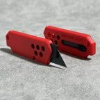 XHM Awesome Small Box Cutter Retractable Blade Ultility Knife, For Artwork, Cardboard Cutting, Package/Letter Opening, Home, Office & EDC Use, Pack of 3 (RED)