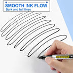 SFAIH 100 Black Permanent Markers Bulk -1s Quick Drying, Fine Point Markers for Writing, Labeling, School & Office, Warehouse, Business, Logistics, Waterproof Ink on Paper, Plastic, Metal, Cardboard