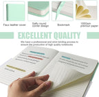 EMOMAS Lined Journal Notebook, 6Pack Hardcover Notebook for Men & Women – Journals for Writing, Work, School, Home & Daily Notes, 160 Pages – Medium A5, 5.7"x8", 100 gsm Thick Paper (Eggshell Green)