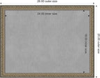 Amanti Art Silver Framed Magnetic Board 20x26 Medium Vision Board for use with Magnets, 100% Metal Sheet to Display Items as Office Decor or for Home Organization in mudroom, Kitchen or Kids Room