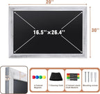 SELEAD Magnetic Chalkboard Words Sign - 20" x 30" Solid Wood Rustic White Wide Frame Wall Decor Display Board Pizarra for Wedding, Business, Restaurant