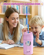AFMAT Electric Pencil Sharpener, Automatic Pencil Sharpener, Auto in & Out, Colored Pencil Sharpeners for φ7-8mm Pencils, Rechargeable & Cordless, Battery Powered for Classroom Home School PSX9